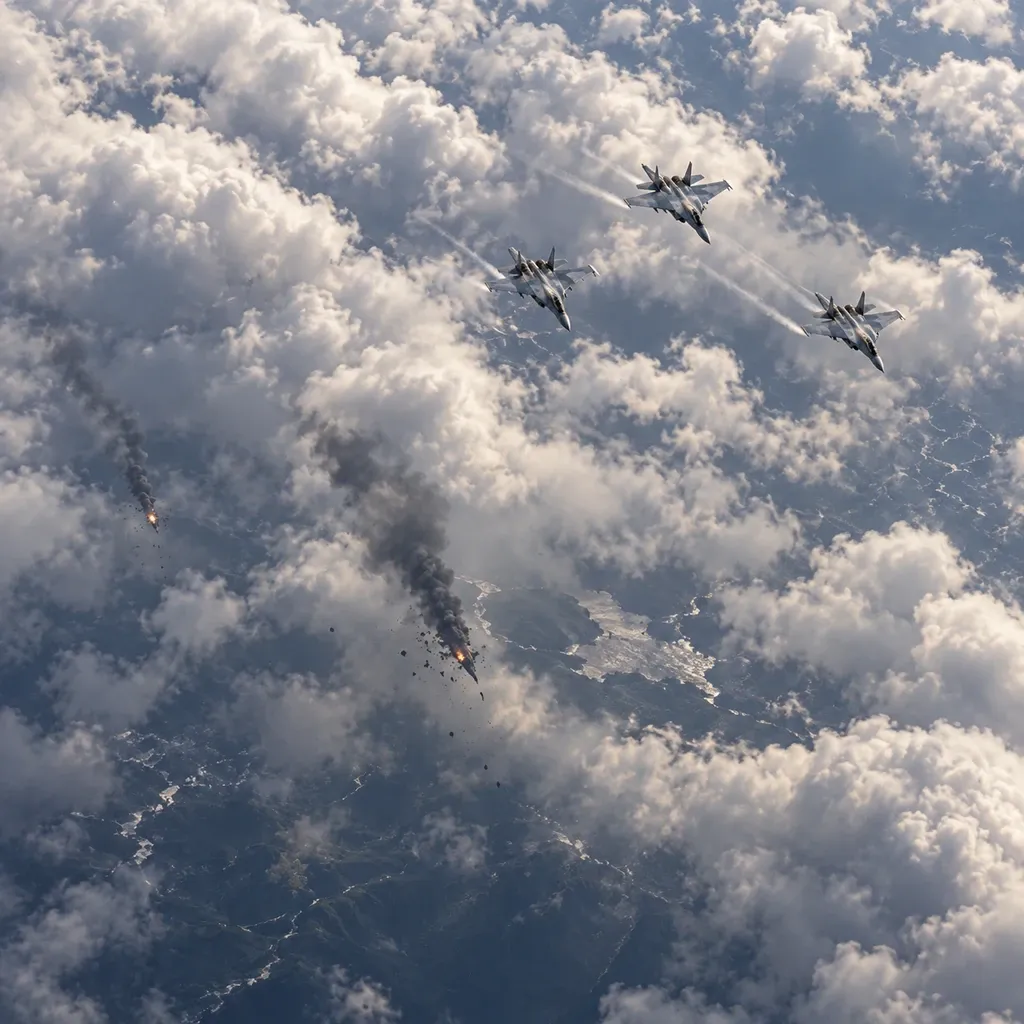 A battle report photo from the air